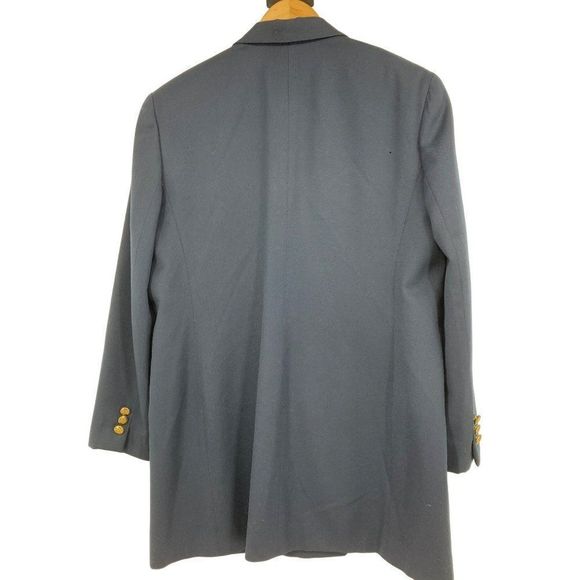 Vintage Hugo Buscati Wool Nautical Jacket Blazer Longline Women Size 12 L 2408 - Picture 11 of 16